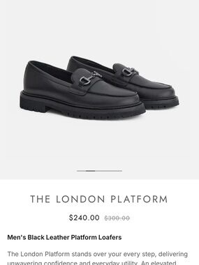 Men's Black Leather Bit-Detail Loafers
